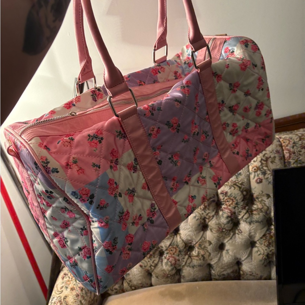 Floral Quilted Women's Duffle Bag